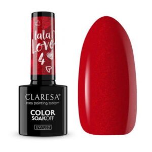 Claresa gél lak LA LA LOVE 4 5 ml – sýta červená s bordovým tónom