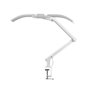 ED stolová lampa na manikúru Glow L05 s ergonomickým ramenom biela