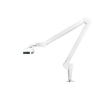 Elegantná LED dielenská lampa 801 l so zverákom ev. intenzita bieleho svetla