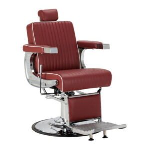 Gabbiano Visionerio barber chair červený chrómový rám