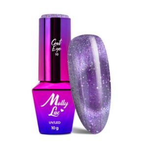 Gél lak Molly Lac Cat Eye Foxy Eyes 552 Purple Light 10 g – magnetický Cat Eye efekt
