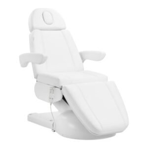 Azzurro Lux elektrické kozmetické kreslo s ohrevom 3m biele