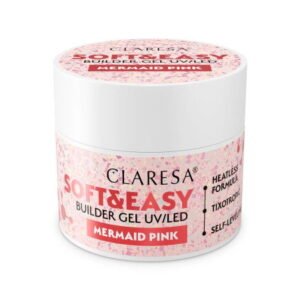 Claresa Soft&Easy Mermaid Pink 12 g – stavebný gél na nechty ružový s perleťou, samonivelačný