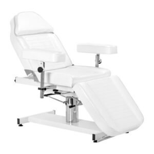 Kozmetické hydraulické kreslo Sillon A 210DH s podstavcom, biele