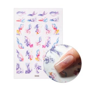 Samolepky na nechty S006 – farebné smoke nail art