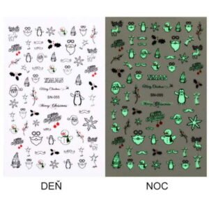 Vianočná svietiaca 3D nálepka 055