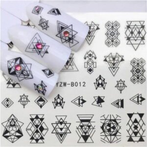 Vodonálepky na nechty motív YZW-B012