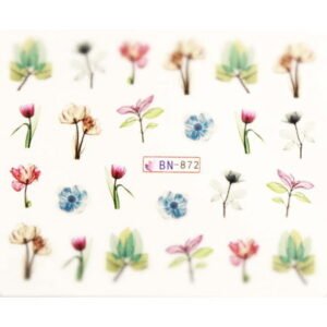 Vodonálepky s motívmi kvetov BN-872
